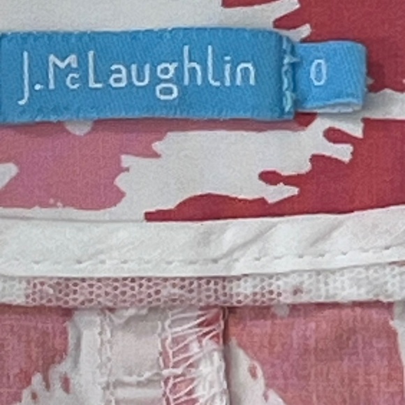 J. McLaughlin Mini Skirt White & Pink Size 0 - Picture 8 of 8
